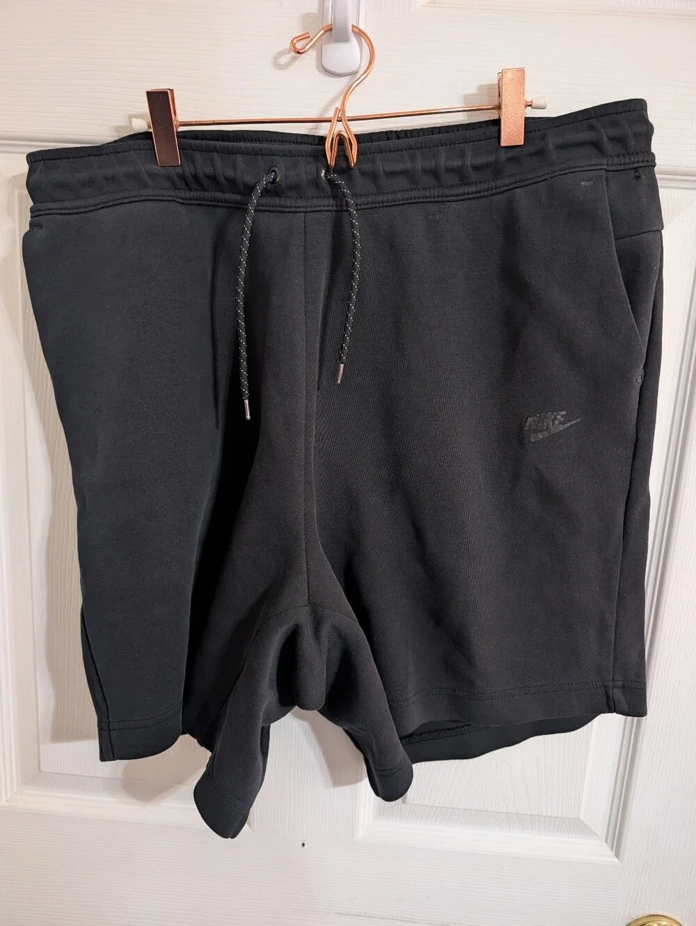 Nike Sportswear Tech Fleece Mens Shorts Black Size XXL 2XL *holes*